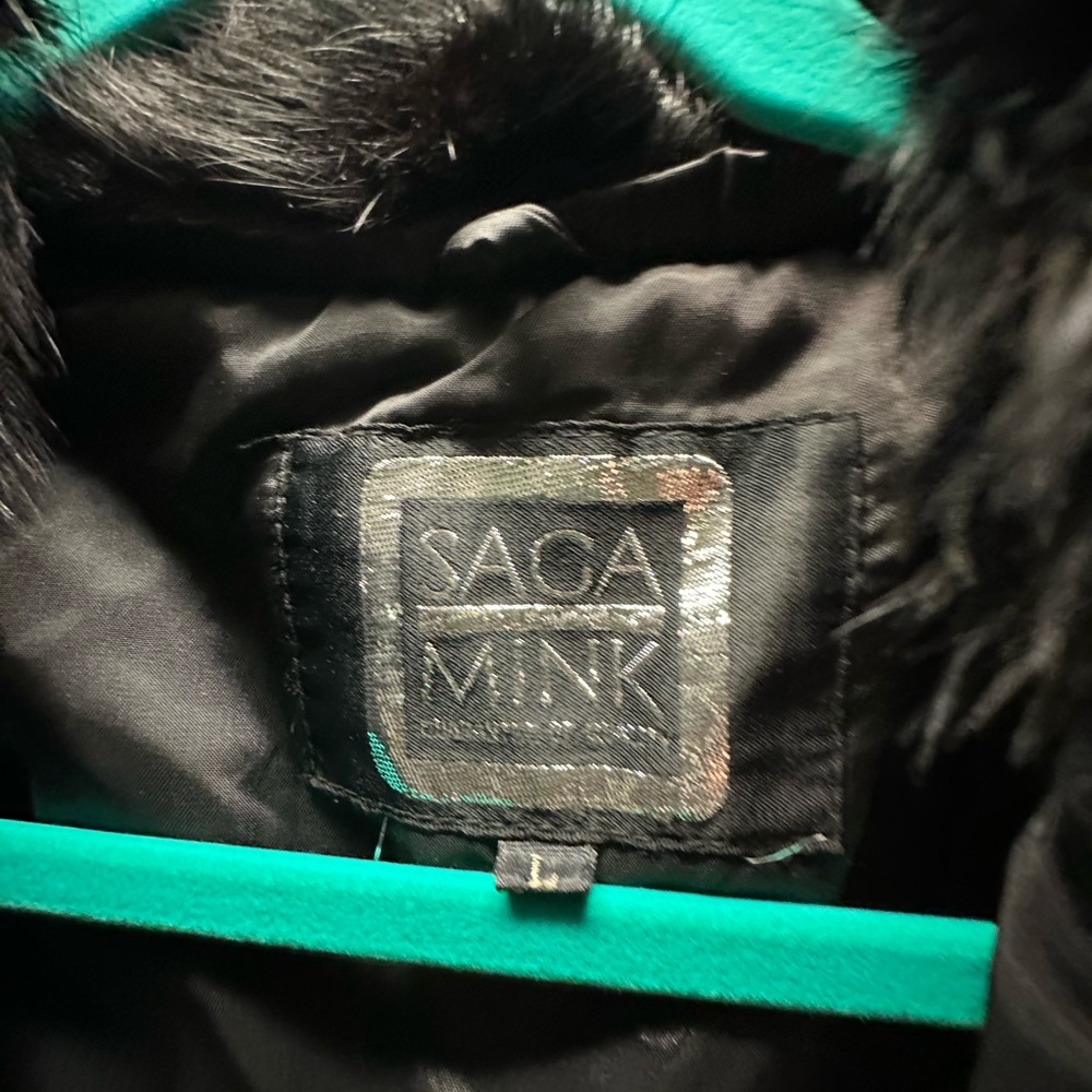 Saga Furs Black Mink Fur Coat - Picture 2 of 16